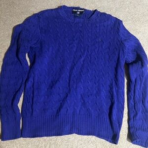 Polo by Ralph Lauren Men's Vibrant Blue Crewneck Sweater